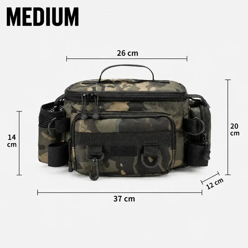 Fishing Tackle Shoulder Bag Storage Bag Waterproof Portable Large Capacity with Fish Rod Holder Outdoor Sport Accessories Gear CB DROPSHIPPING