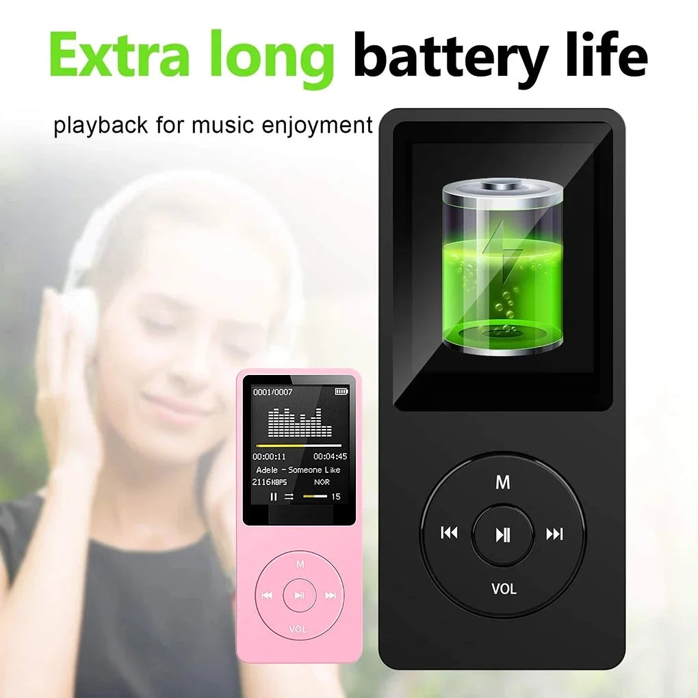 Portable MP3 Player Rechargeable Record Noise Conduction Media Lossless Pocket Sport Music Play with Micrphone Walkman Machine