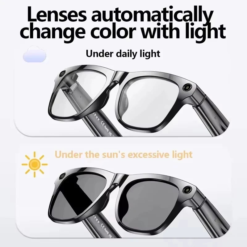 Lenovo Bluetooth 8K Smart AI Touch Glasses Camera With 800w Sport ChatGpt4.0 Sunglasses Calling Music Player For Men Women Gifts CB DROPSHIPPING