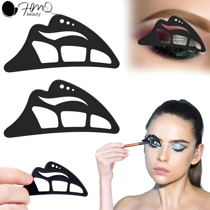 5 in 1 Eyeshadow Stencil Silicone Eyeshadow Tool Reusable Eye Makeup Aid Stencils Eyeliner Template for Beginners Makeup Tool