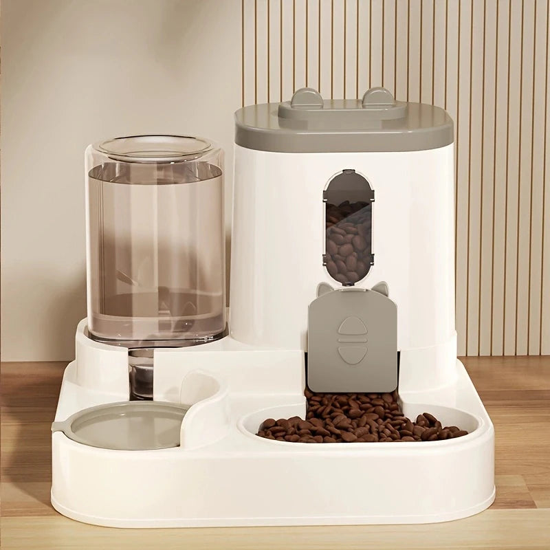 Pet large-capacity feeder integrated automatic water dispenser cat food bowl dog feeding bowl cat bowl dog bowl pet supplies CB DROPSHIPPING