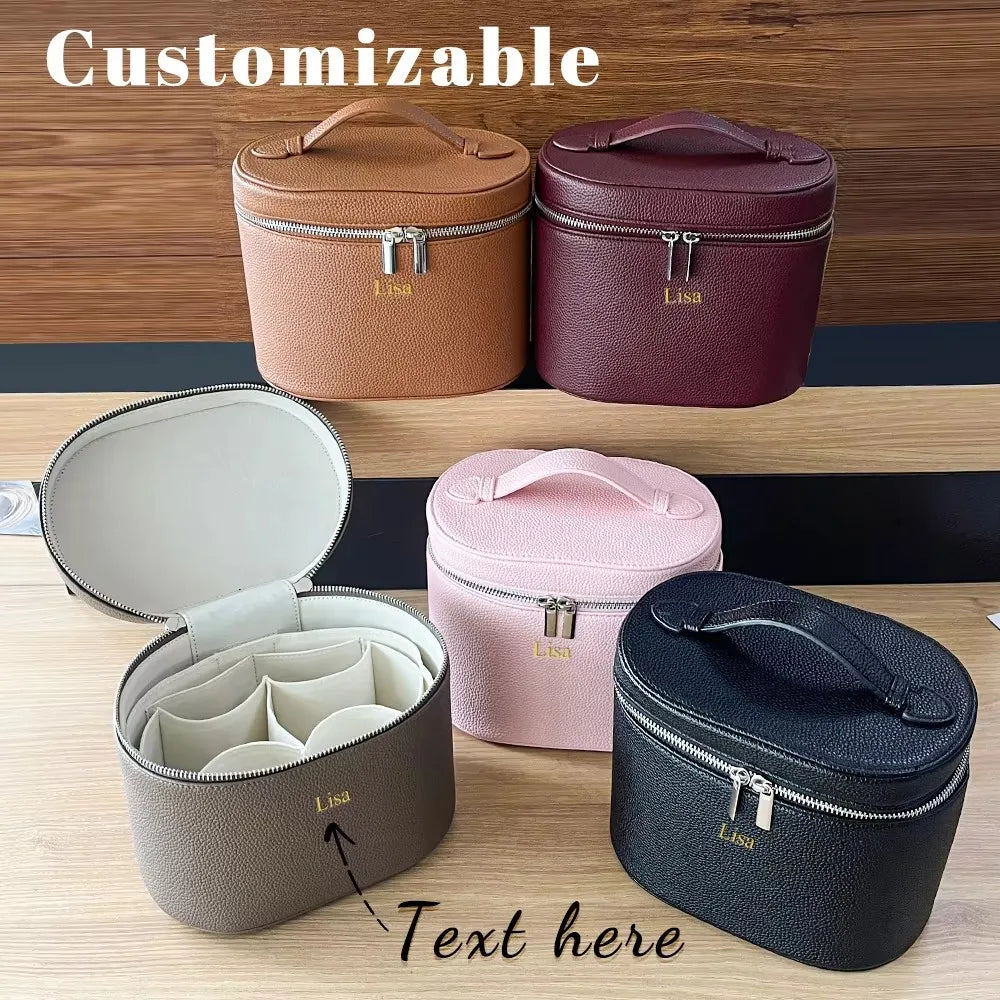 Large Capacity PU Leather Makeup Bag Portable Makeup Box For Women Girls Travel Toiletry Cosmetic Organizer CB DROPSHIPPING