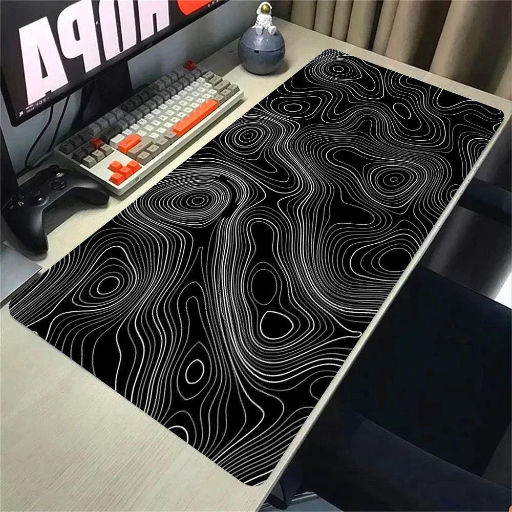 Topographic Mousepad Strata Liquid Mouse Pad Black 500x1000 Mat Gamer 900x400 Extended Pad Custom Mauseped Rubber Office Carpet CB DROPSHIPPING