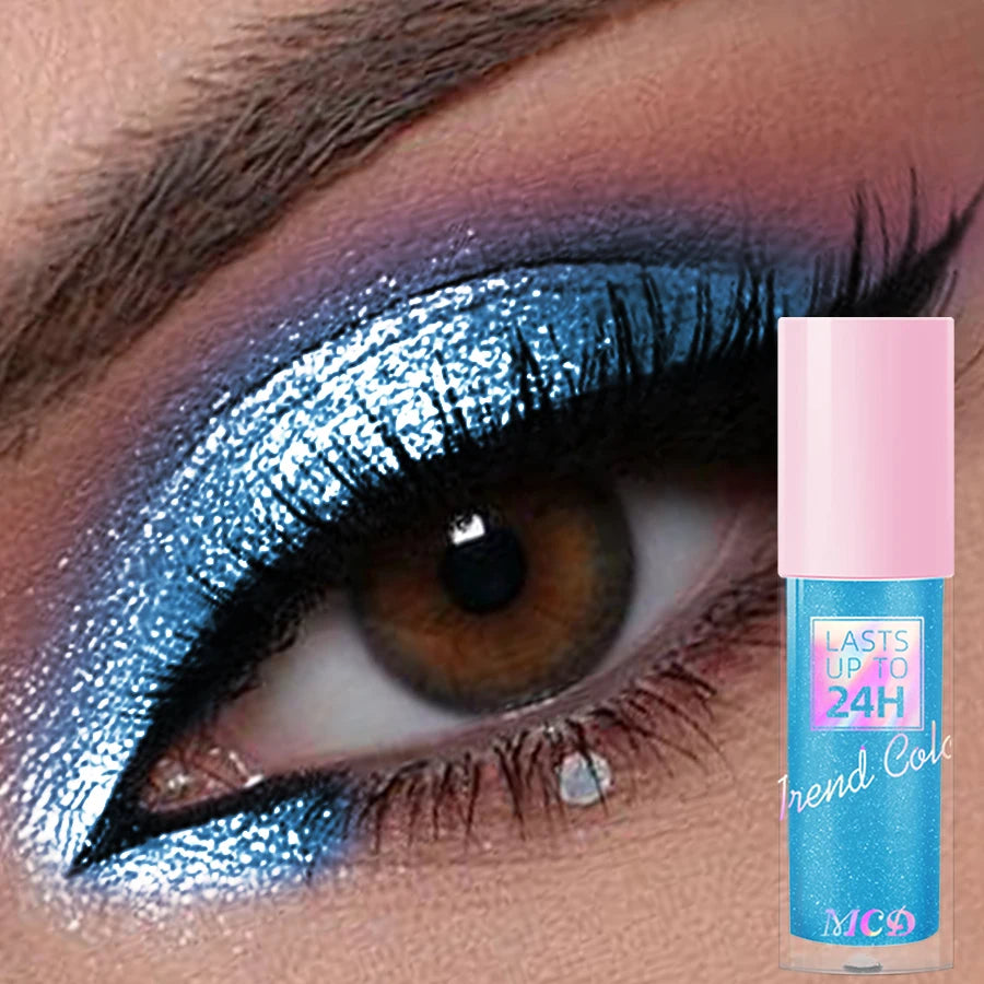 1PC Metallic Waterproof Liquid Eyeshadow-High Shine Long-Lasting & Smudge-Proof Korean Makeup Set Glitter Eye Shadow Cosmetics CB DROPSHIPPING