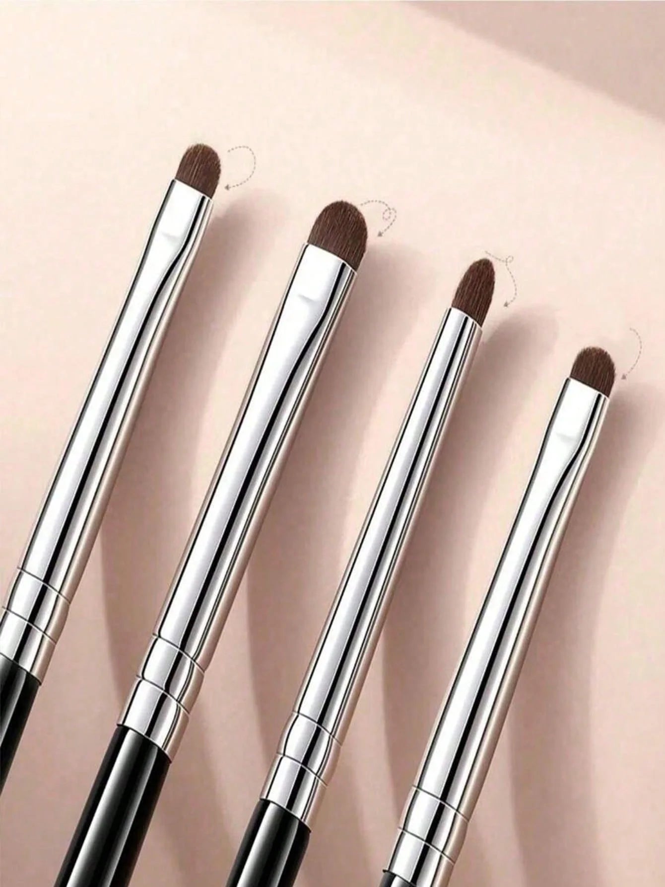 4Pcs Small Eyeshadow Brushes for Fine-Tuning Eye Makeup, Tapered Small Brushes for Highlighting, Fine Detail Blending, and Concealing CB DROPSHIPPING