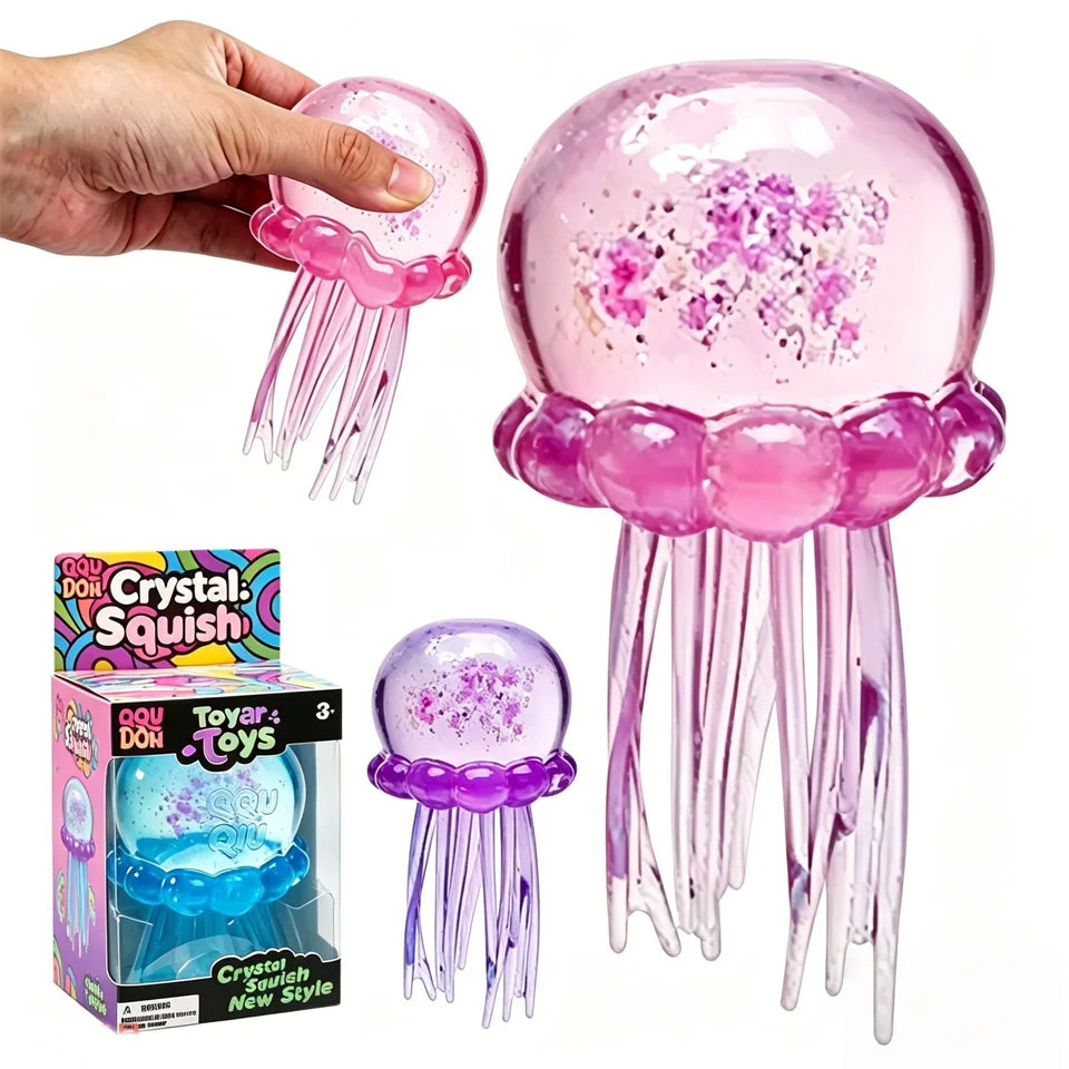 Explosions Crystal Jellyfish Squeeze TPR Soft Rubber Squeeze Slow Rebound Decompression Toy Children Decompression Artifact CB DROPSHIPPING