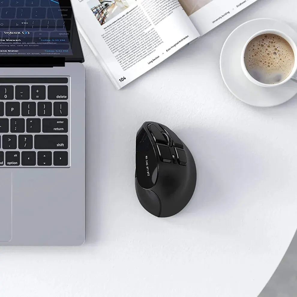 JOMAA 2.4G Wireless Mouse Rechargeable Bluetooth Mouse Ergonomic Vertical Mouse for Mac Windows Laptop Tablet Gaming Mause CB DROPSHIPPING