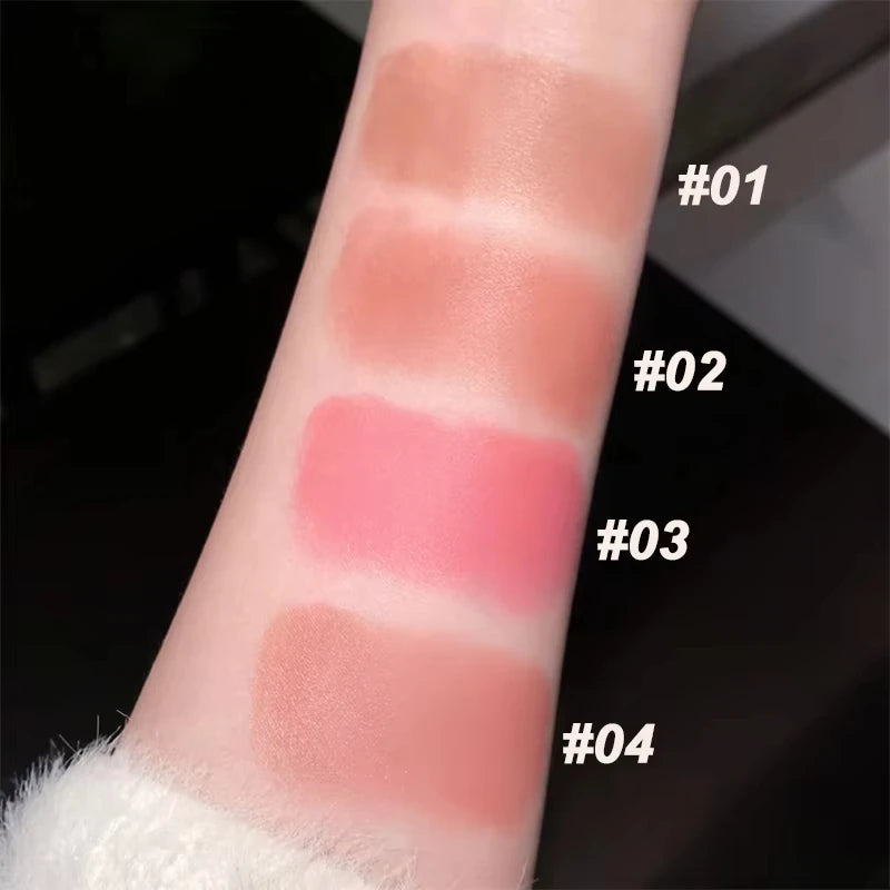 Double Head Powder Blusher Stick, Multi-use Cream Blush Stick with Sponge Tip, Long-lasting Natural Cheek Tint, Portable Makeup CB DROPSHIPPING
