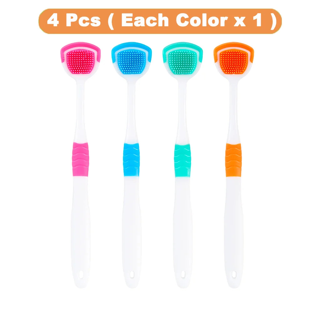 1Pc/4Pcs/8Pcs Silicone Tongue Scraper For Oral Hygiene,Tongue Cleaner Scraper For Oral Care,Tongue Brush Food Debris Clea CB DROPSHIPPING