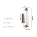 Italian living room, dining room, aisle wall lamp, sand nickel color, creative and simple glass wall lamp