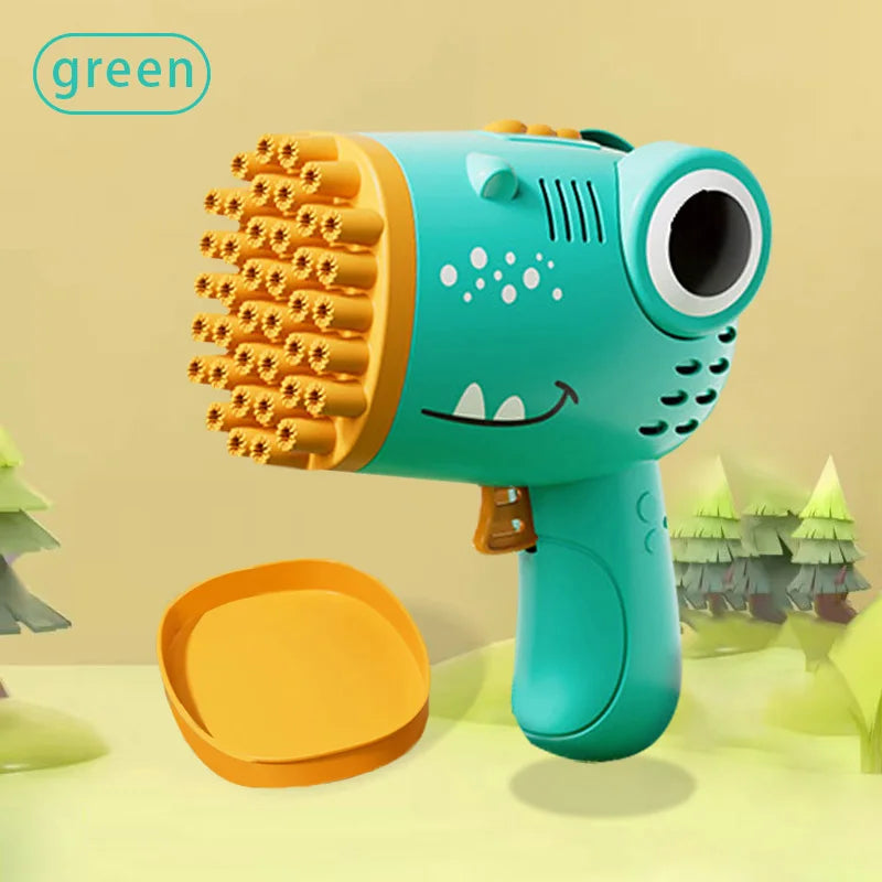 40 Hole Dinosaur Bubble Handheld Bubble Machine, Electric Bubble Gun Outdoor Wedding Party Toy(without Bubble Water) CB DROPSHIPPING