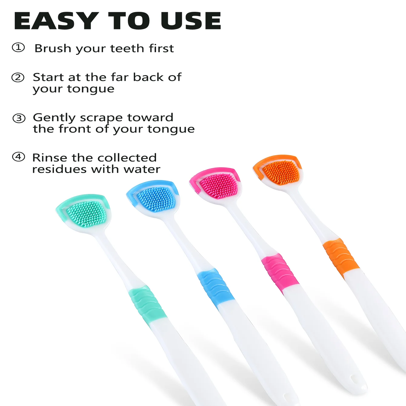 1Pc/4Pcs/8Pcs Silicone Tongue Scraper For Oral Hygiene,Tongue Cleaner Scraper For Oral Care,Tongue Brush Food Debris Clea CB DROPSHIPPING