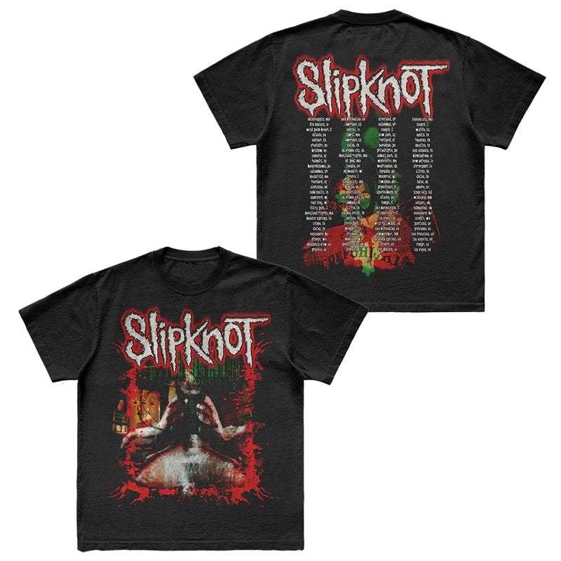 Photo SLIPKNOT Gothic Style Band T-Shirt Cotton Graphic Tee Men Women Summer Streetwear Top
