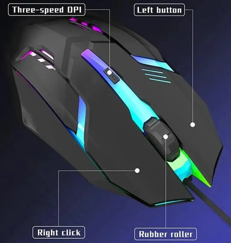 20251 PC ITLY M01 Sports LED Luminous Backlit USB Wired Gaming Mouse for Desktop PC Laptop Office Computer Gaming Mouse CB DROPSHIPPING