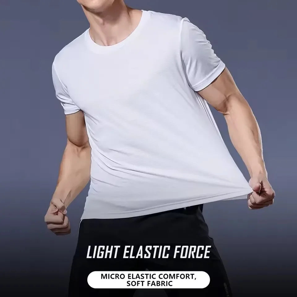 Fitness T-shirt - New Summer Men's Quick-Drying Running Fitness Sports Shirt - Men's Short-Sleeved Fitness Top CB DROPSHIPPING