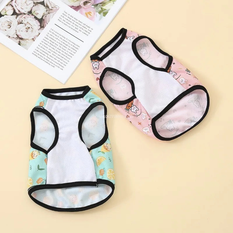 Dog Clothing Summer Soft Cat Shirt for Cats Spring Medium York T-Shirt Pet Puppy Sweatshirt York Apparel Cooling Vest 강아지옷 강아지
