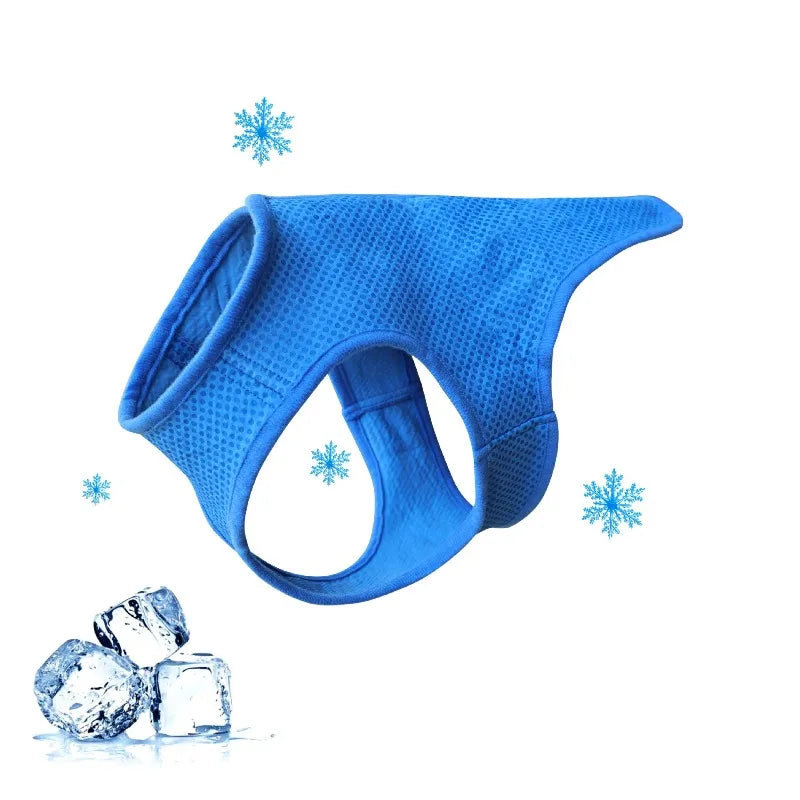 Dog harness Summer Pet Cooling Vest Ice Feeling Short Sleeve Thin Breathable Sun Protection Clothes for Dogs and Cats