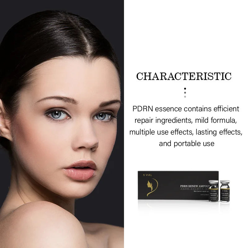 10ml Face Salmon PDRN Renew Skin Booster Barrier Repair Ampoule Essence Set Hydrating Whitening Rejuvenation SkinCare