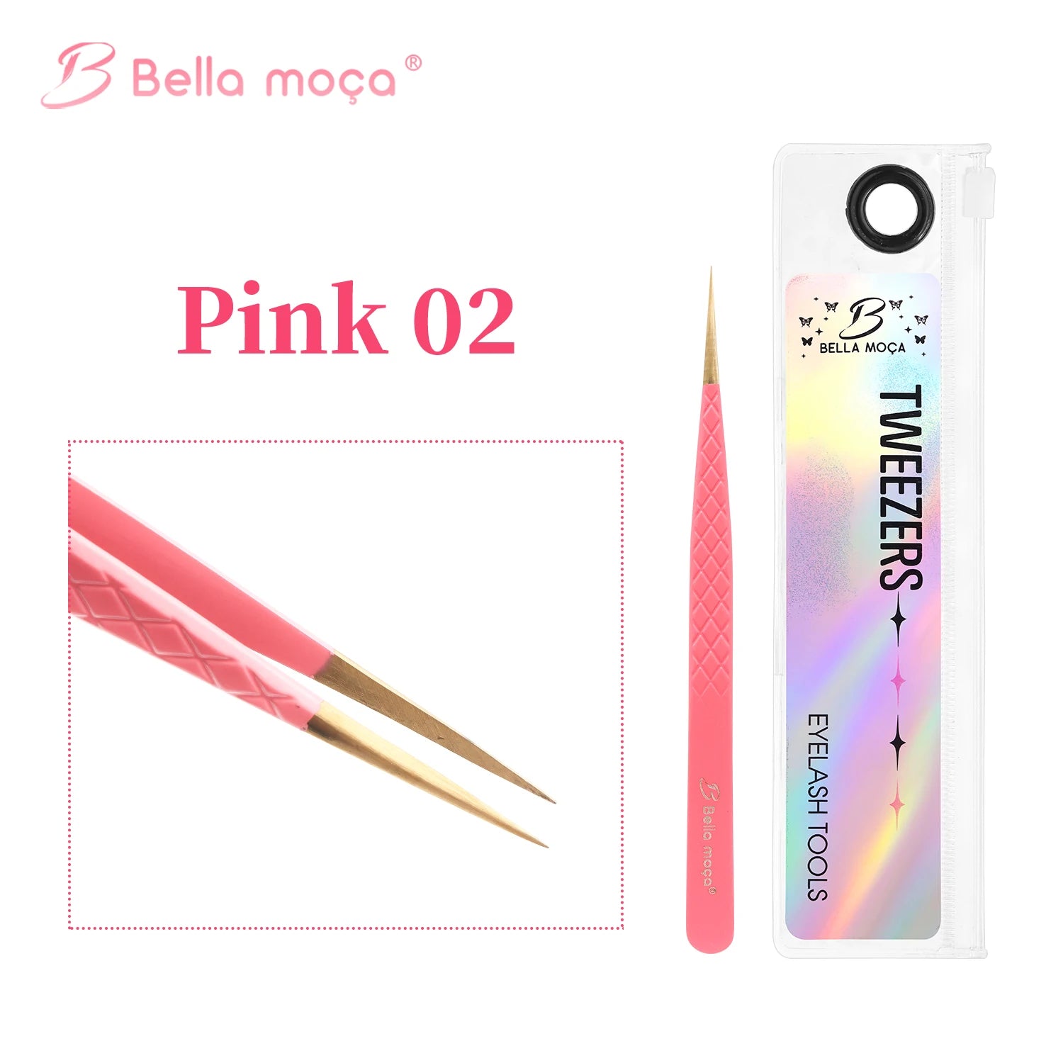 Bella moça Lash Tweezers Stainless Steel Eyelash Nail Tools Accurate Tweezers Nippers Pointed Clip Set Makeup Tools