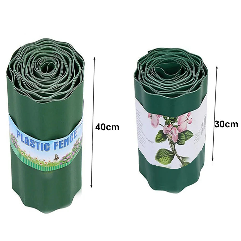 30/40cm Garden Grass Lawn Edge Border Fence Path DIY Flexible Lawn Fence Outdoor Landscape Garden Decor Plastic Garden Decor