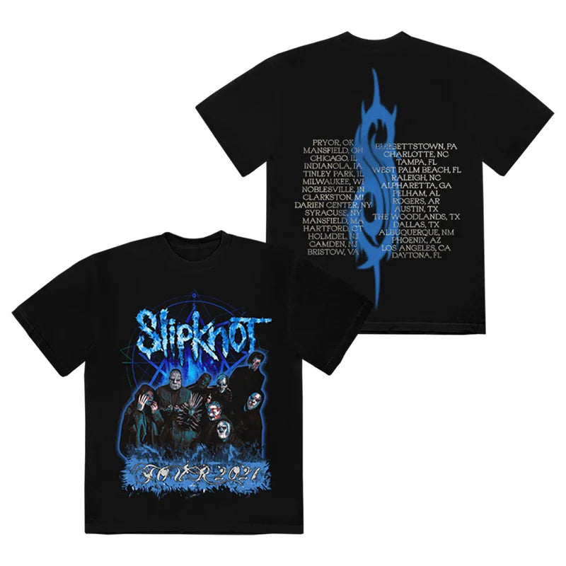 Devil's Face Slipknot Band T-Shirt 100% Cotton Graphic Tee Men Women Summer Streetwear Top