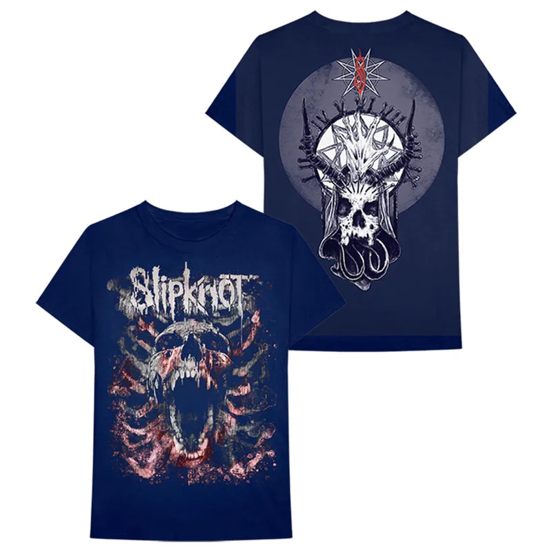 Devil's Face Slipknot Band T-Shirt 100% Cotton Graphic Tee Men Women Summer Streetwear Top