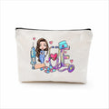 1pc Makeup Bag with A Cartoon Nurse Design Cosmetic Pouch Lightweight for International Nurses Day Storage Beauty Case