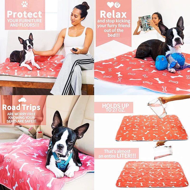 Washable Pee Pads for Dogs Winter Large Reusable Puppy Pet Training Floor Mats Absorbent Leakproof Whelping Potty and Crate Use CB DROPSHIPPING