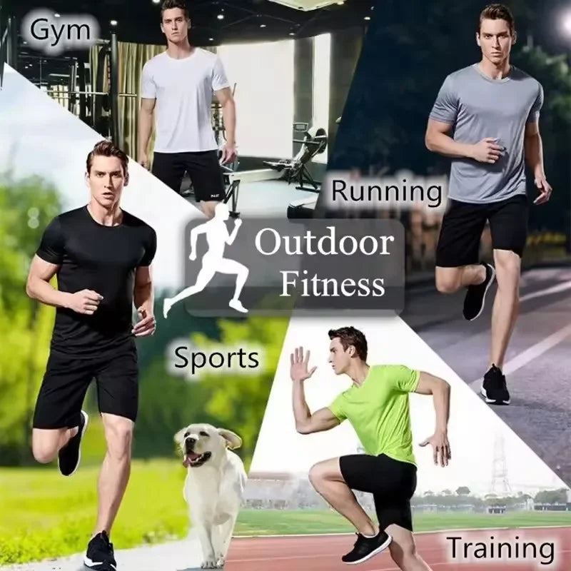 Fitness T-shirt - New Summer Men's Quick-Drying Running Fitness Sports Shirt - Men's Short-Sleeved Fitness Top CB DROPSHIPPING