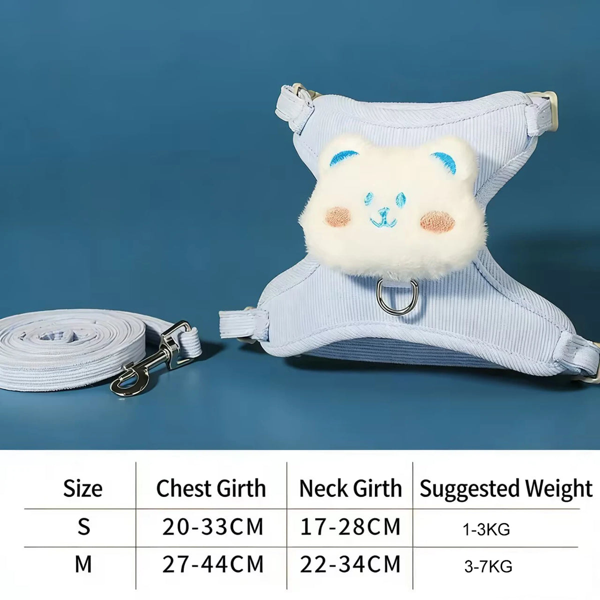 Cat Harness Leash Sets Adjustable Dog Harness for Small Dog Leash Breashable Cartoon Pet Harness Out Walking Dog Cat Accessories