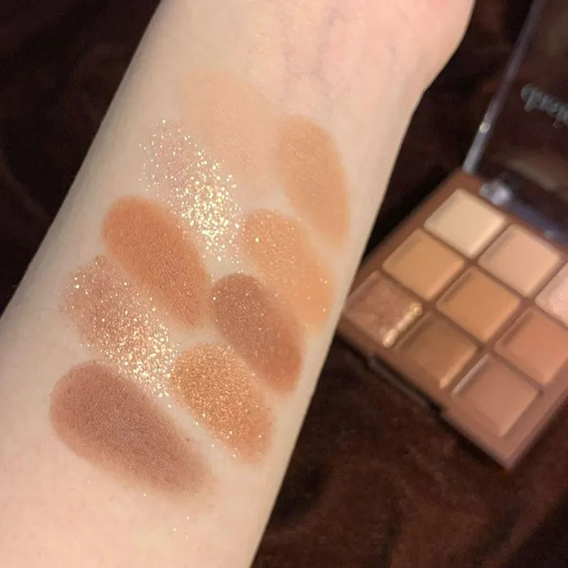 9 Color Chocolate Eyeshadow Palette Matte Pearlescent Glitter Glitter Earth Eyeshadow Makeup CB DROPSHIPPING