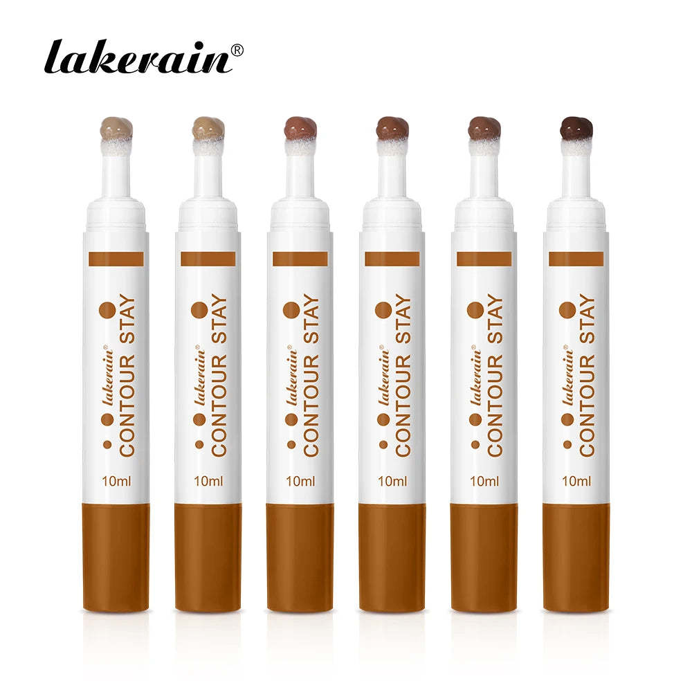 6-colors Moisturizing Liquid Contour Stay Cream Bronzer Waterproof Lightweight 3D Concealer Nourishing Face Contour Makeup CB DROPSHIPPING