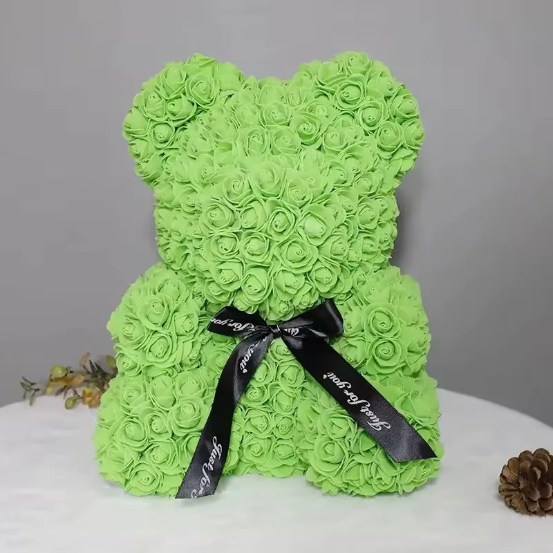 2024 New Artificial Flower Eternal Rose Teddy Bear for Mom Mother's Day Birthday Valentine's Day Anniversary Gifts & Decorations