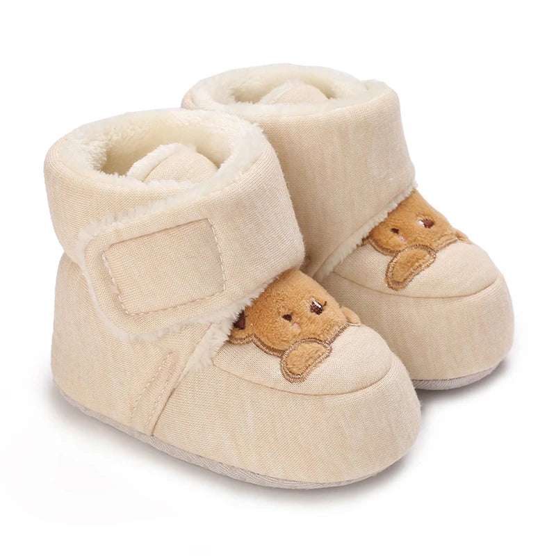 Winter Baby Boots Cartoon Soft Sole Anti-Slip Warm Toddler Shoes Boys Girls Cute Infant Walking Booties CB DROPSHIPPING