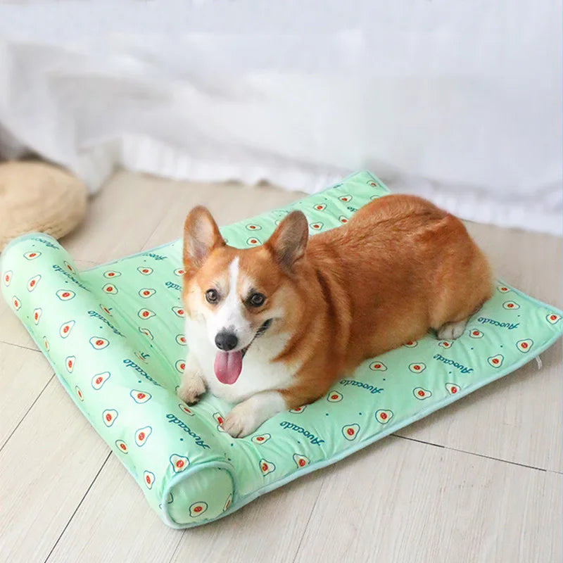 Summer Pet Cooling Mat Breathable Dog Ice Pad Washable Cold Bed Soft Sofa Mat for Small Medium Large Dogs Cats