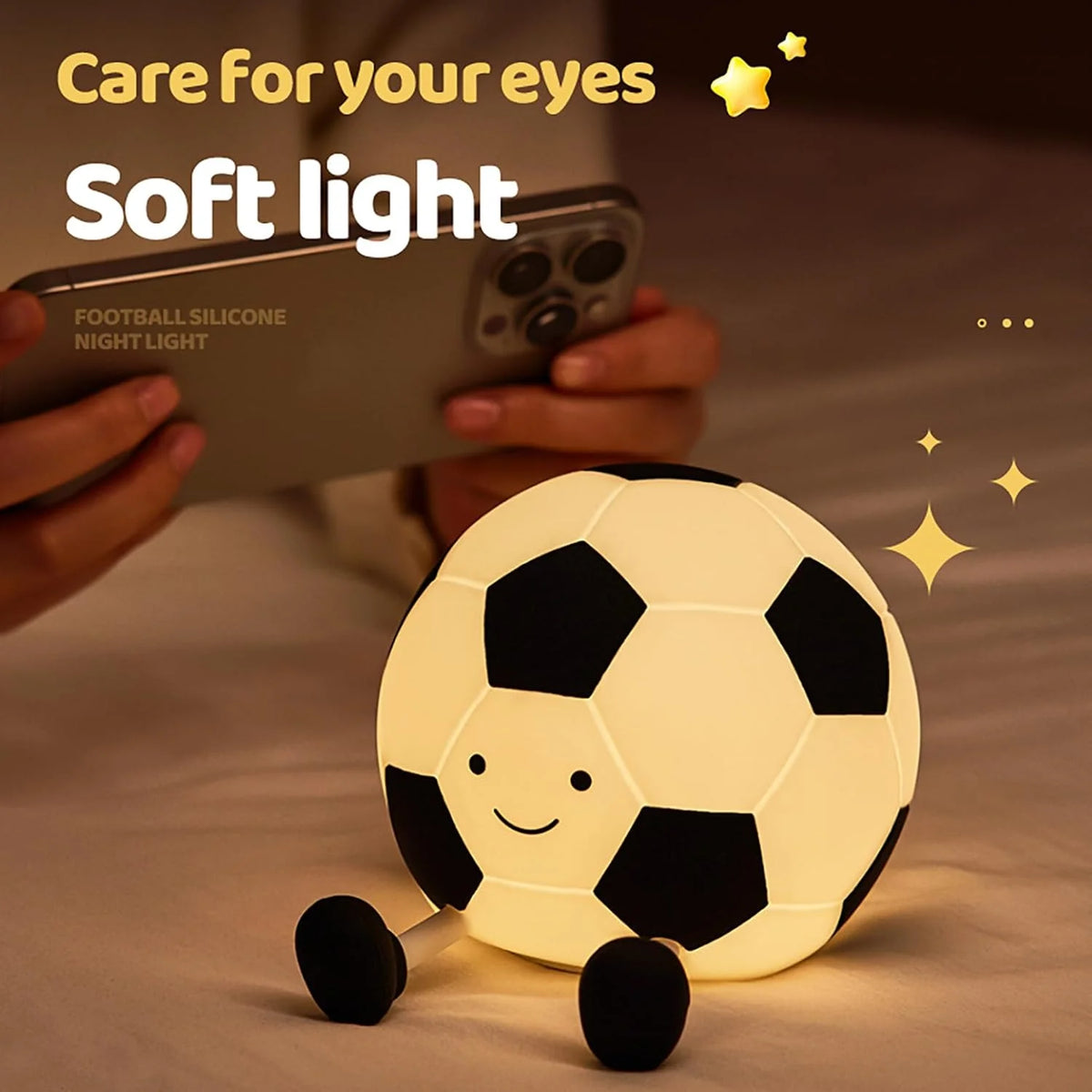 Sport Fans Soccer Light,Rechargeable Small Lamp Dimmable with Soft Touch,Football Nightlight Cute Squishy Lamp for Childs gifts CB DROPSHIPPING
