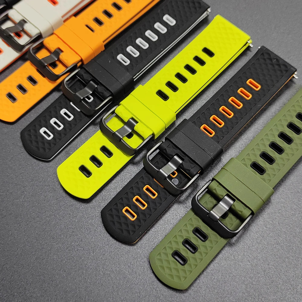 22mm Sport Slicone Strap For OnePlus Watch 3 2 2R 46mm Soft Bracelet For OPPO Watch X X2 4 Pro/Mi Watch 2 Pro S4 S3 S1 Watchband CB DROPSHIPPING