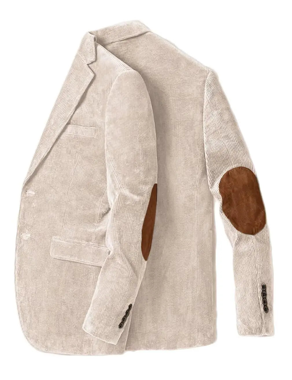 Men's Corduroy Blazer Single Breasted Men's Jacket with Elbow Patch Business Casual Jacket Suit Pants Spring Fall Sport Coats CB DROPSHIPPING