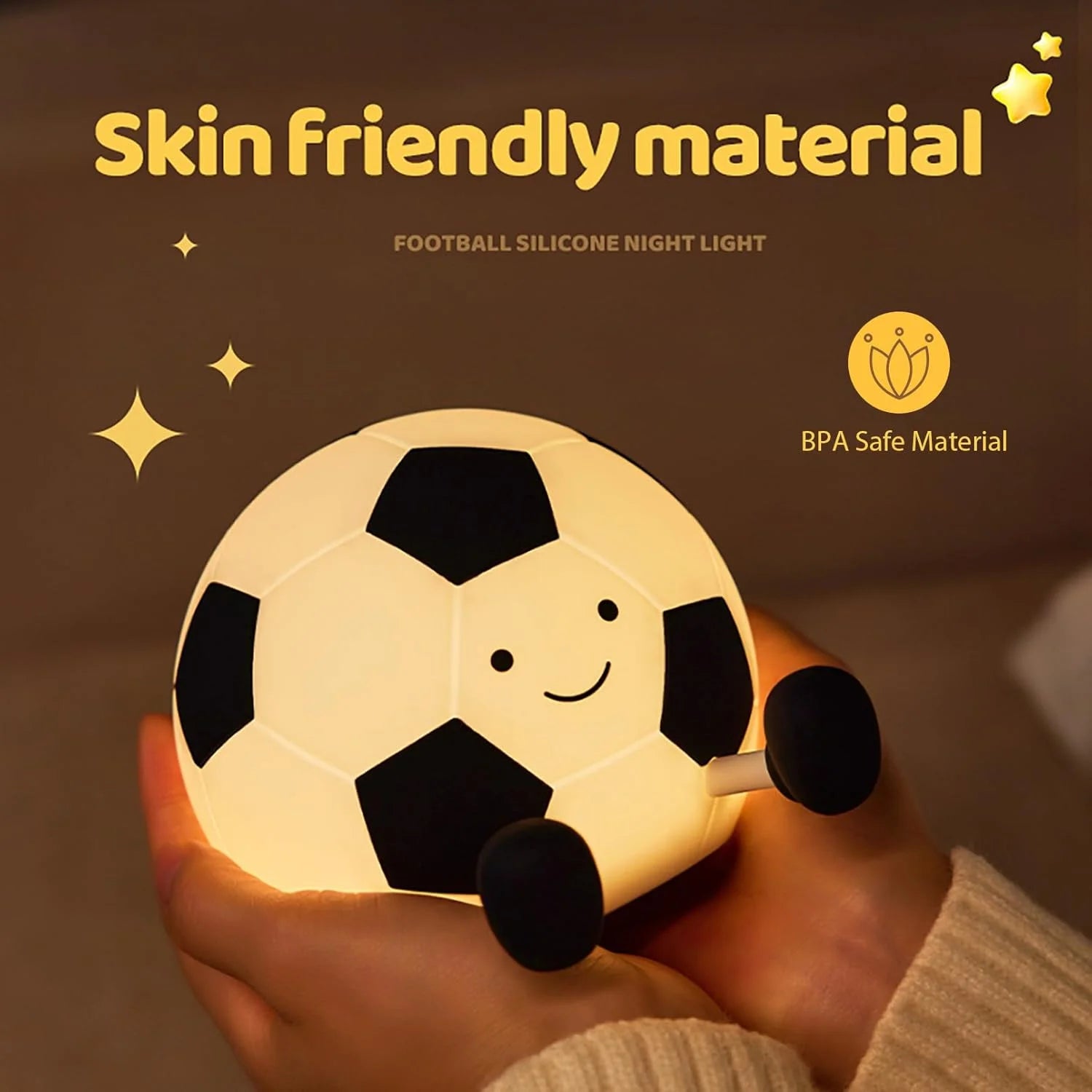 Sport Fans Soccer Light,Rechargeable Small Lamp Dimmable with Soft Touch,Football Nightlight Cute Squishy Lamp for Childs gifts CB DROPSHIPPING
