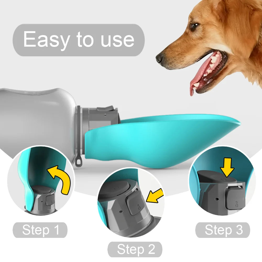 800ml Pet Water Bottle Portable Big Dogs Drinking Bowl High Capacity Leakproof Dog Water dispenser Outdoor Cat Labrador Supplies CB DROPSHIPPING