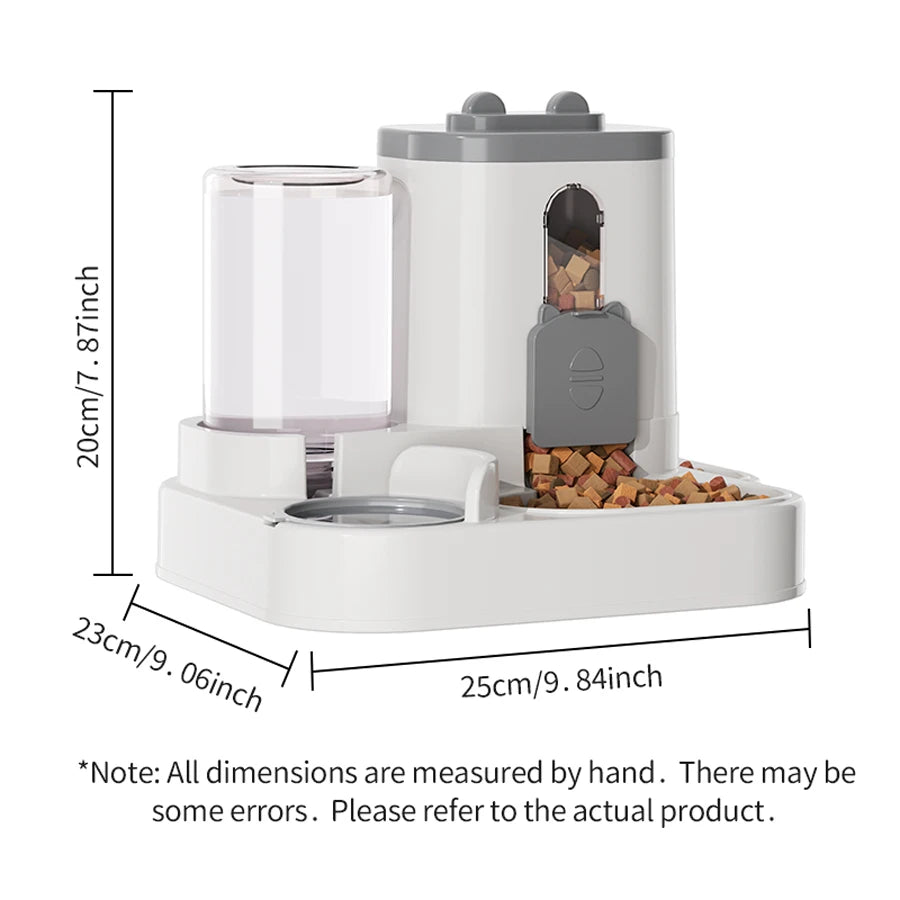 Pet large-capacity feeder integrated automatic water dispenser cat food bowl dog feeding bowl cat bowl dog bowl pet supplies CB DROPSHIPPING