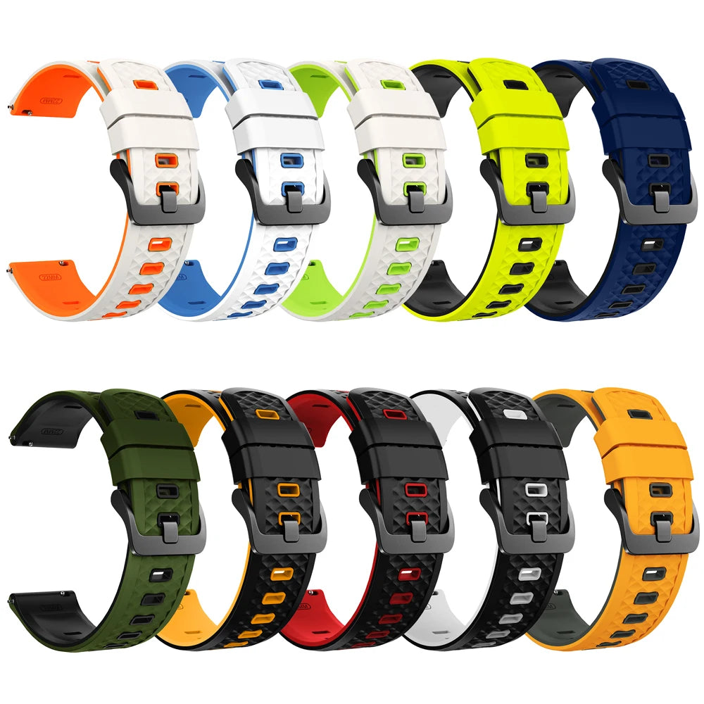 22mm Sport Slicone Strap For OnePlus Watch 3 2 2R 46mm Soft Bracelet For OPPO Watch X X2 4 Pro/Mi Watch 2 Pro S4 S3 S1 Watchband CB DROPSHIPPING