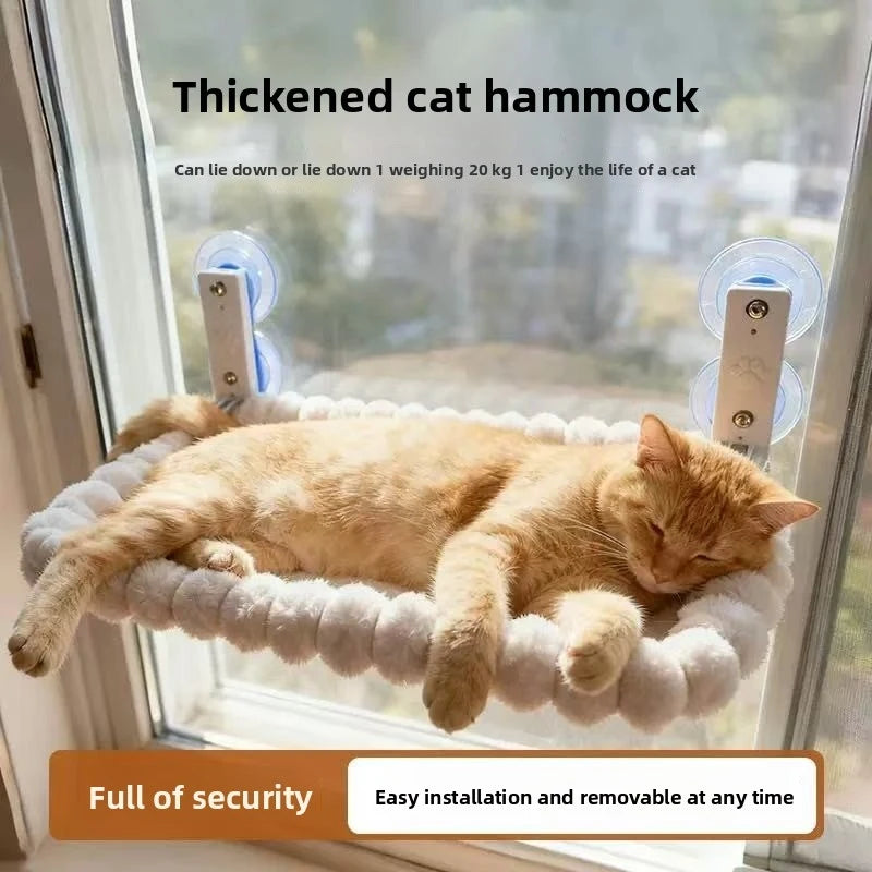Large Wide Cat Window Bed Suction Cup Hanging Hammock for Cats Sunbathing Balcony Indoor Cat Furniture Pet Supplies CB DROPSHIPPING