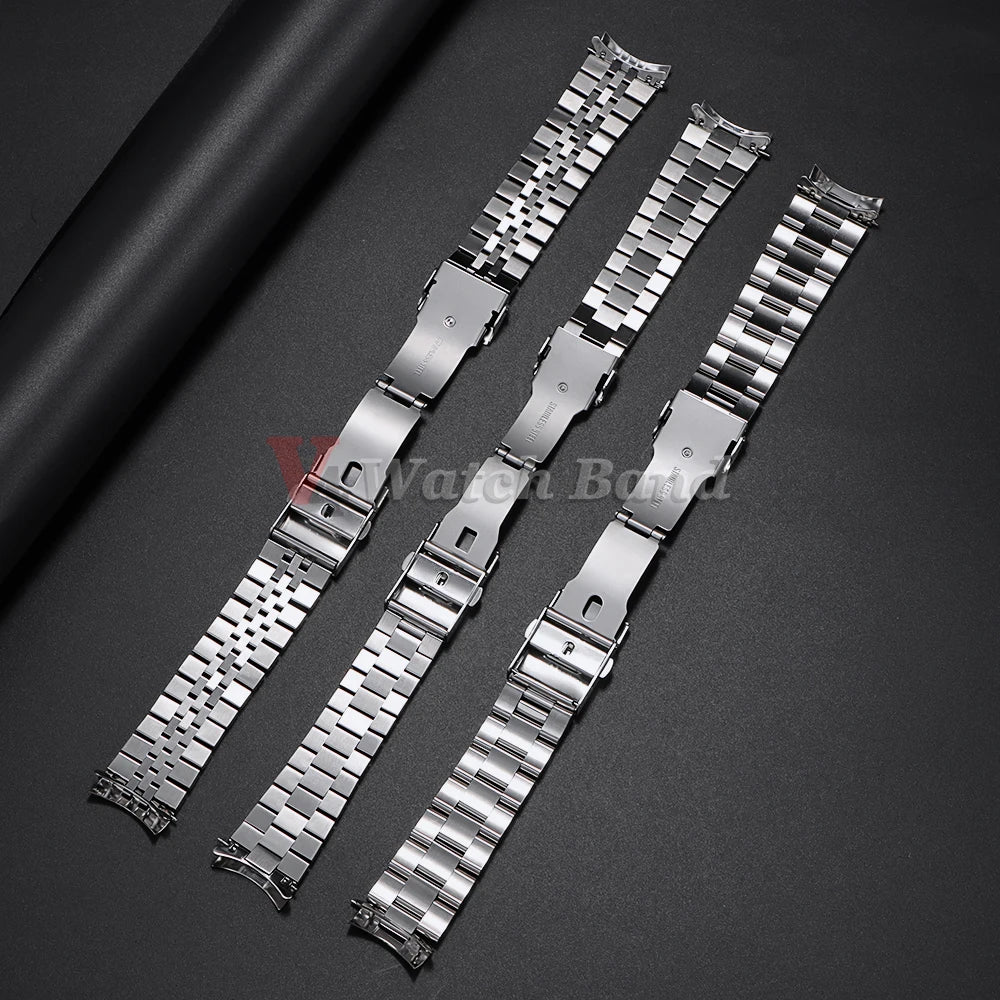 For Seiko 5 SKX009/007 for Jubilee for Oyster Solid Stainless Steel Watch Strap Curved End Men's Sport Watch Band 18mm 20mm 22mm CB DROPSHIPPING