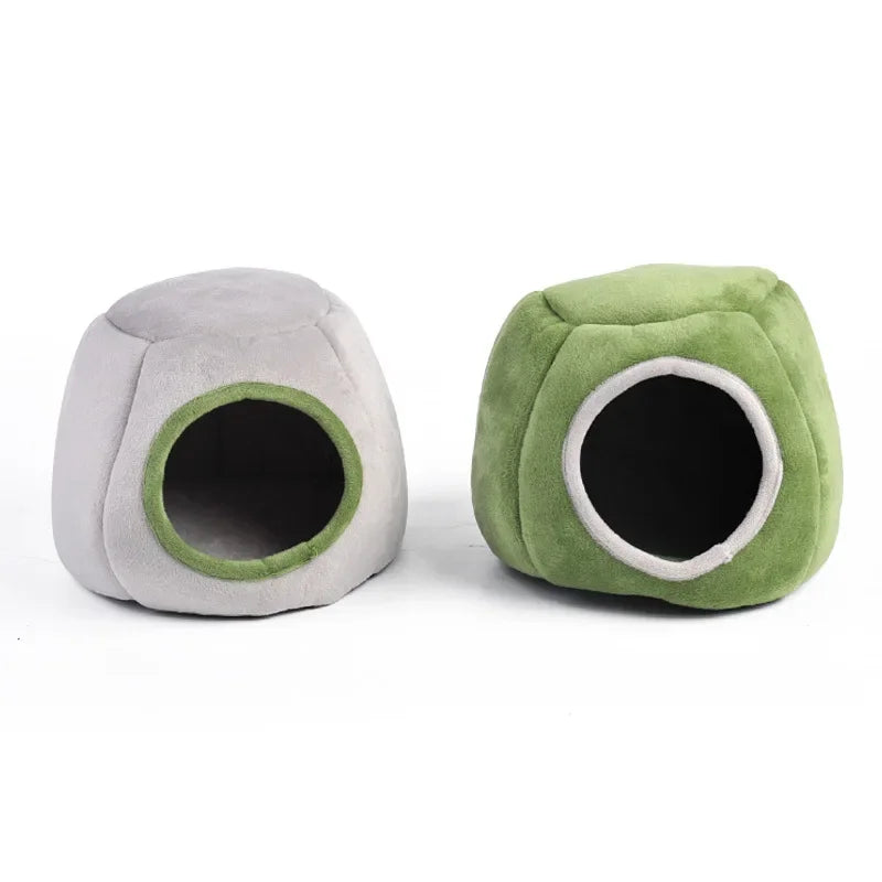 Hamster House Guinea Pig Cage Hamster Cotton House Small Animal Nest Winter Warm Pet Bed For Rodent/Guinea Pig/Rat/Hedgehog CB DROPSHIPPING
