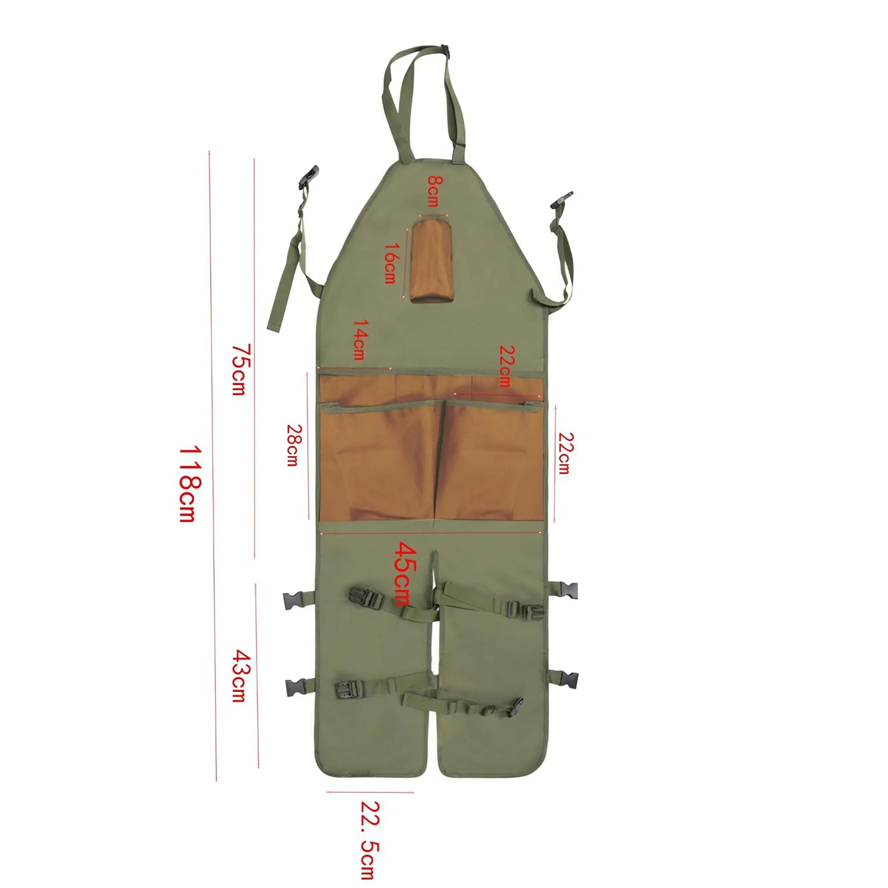 Garden apron, Apron Man,Harvest Apron with Pockets,Waterproof,Adjustable,Reinforced Knees for Mow Grass and Lawn Mowing