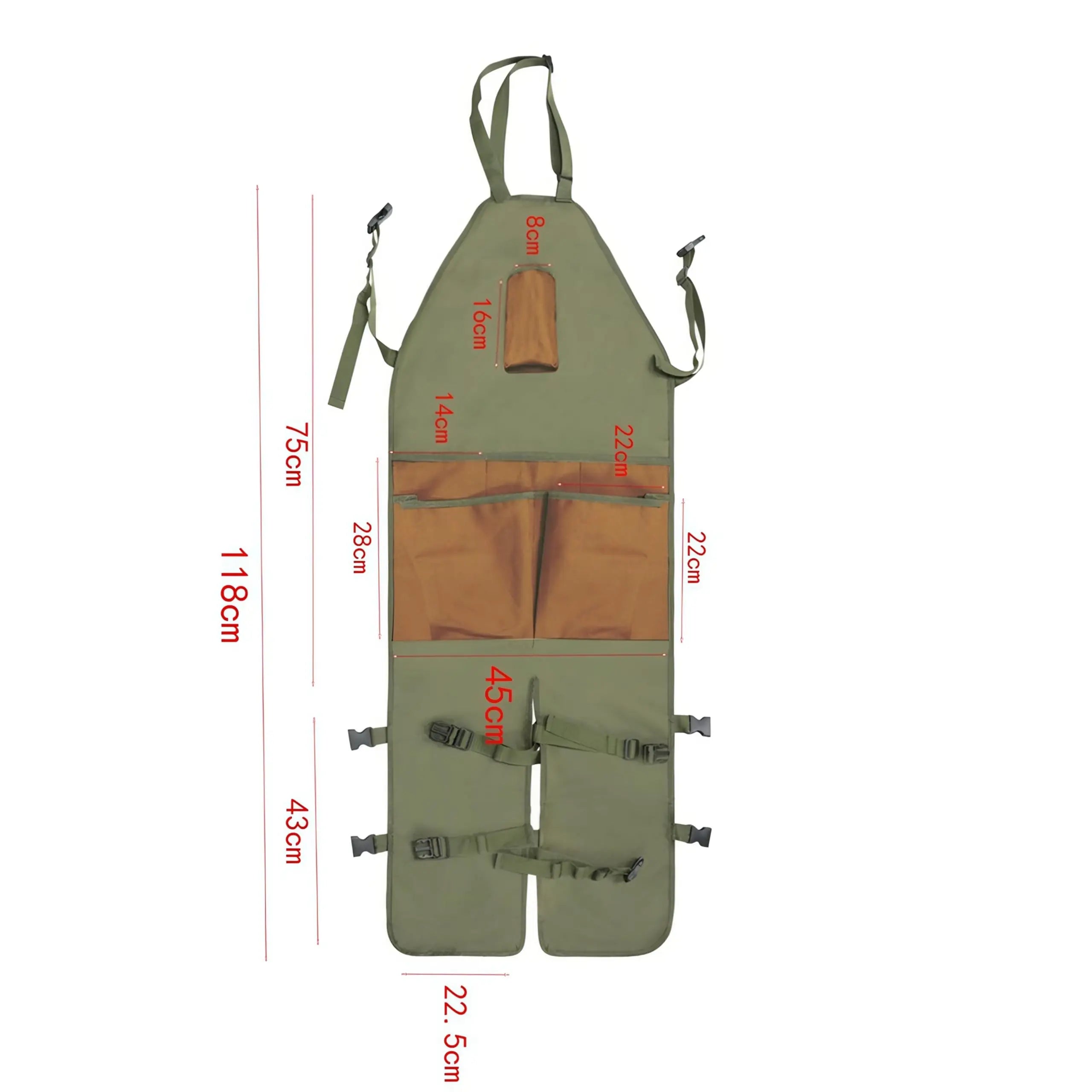 Garden apron, Apron Man,Harvest Apron with Pockets,Waterproof,Adjustable,Reinforced Knees for Mow Grass and Lawn Mowing