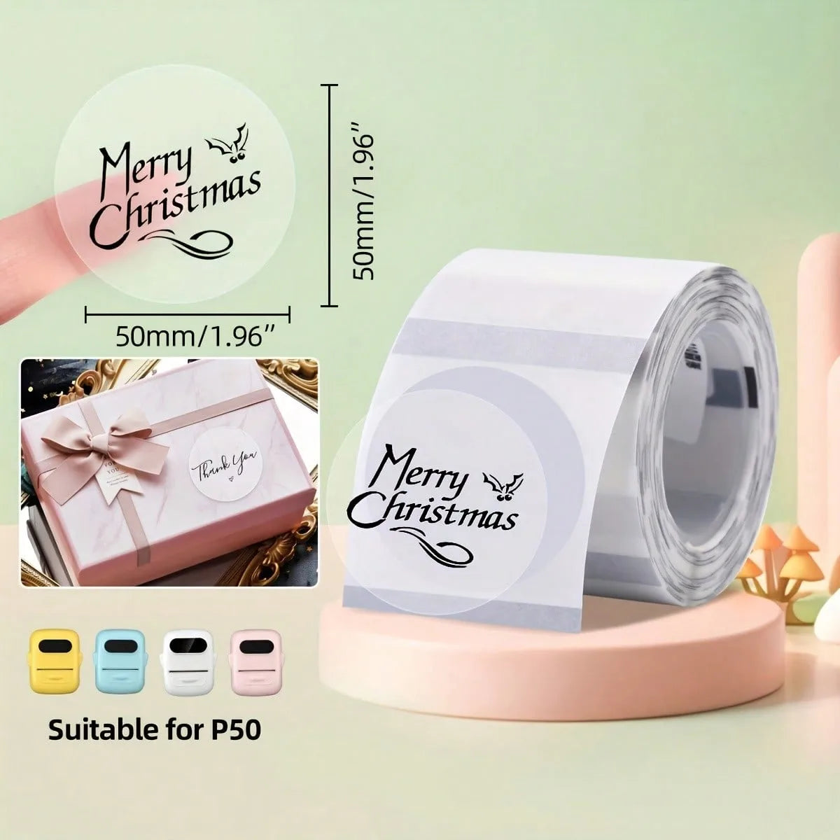 Transparent Thermal Printing Stickers, Waterproof, Oil-Resistant, Wear-Resistant, Self-Adhesive Suitable for Home Business Label CB DROPSHIPPING