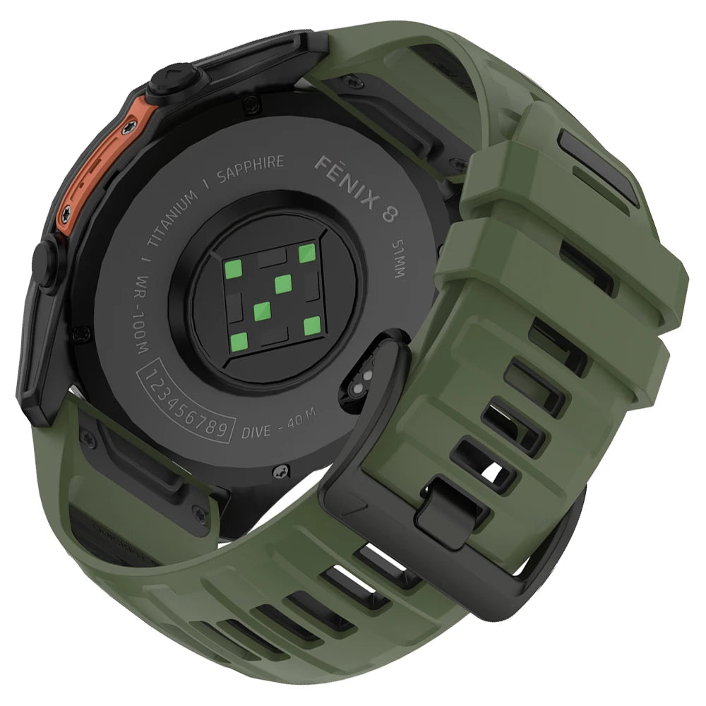 22/26mm Silicone Watchband Fenix 8 Pro Sport Strap For Garmin Tactix 7/Quatix8 Forerunner 970 965 Instinct 2X Quick Fit Bracelet CB DROPSHIPPING