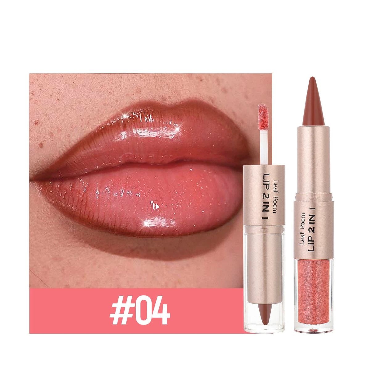 Black Brown Tapered Lip Liner Contour Pencil Double Head Mirror Plumping Lip Glaze Crystal Lip Gloss Sexy Red Lips Tint Makeup CB DROPSHIPPING